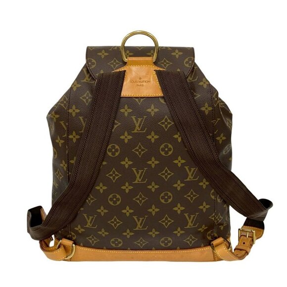 Louis Vuitton Vintage Montsouris Monogram Leather Drawstring Rucksack Sac main image 7